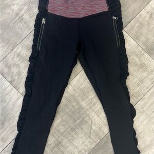 Women’s Lululemon Black Ruffle Leggings